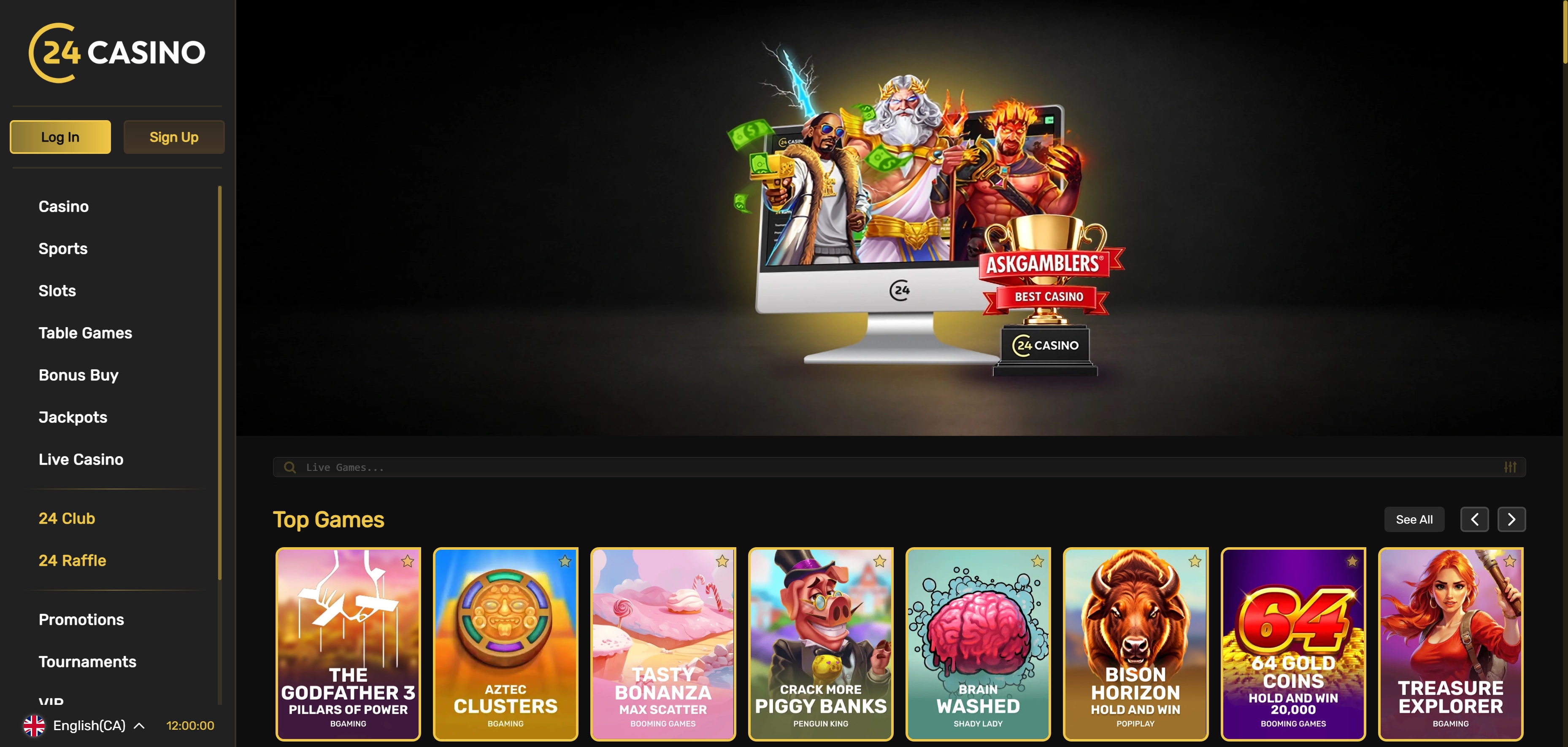 24Casino Tablet App Preview