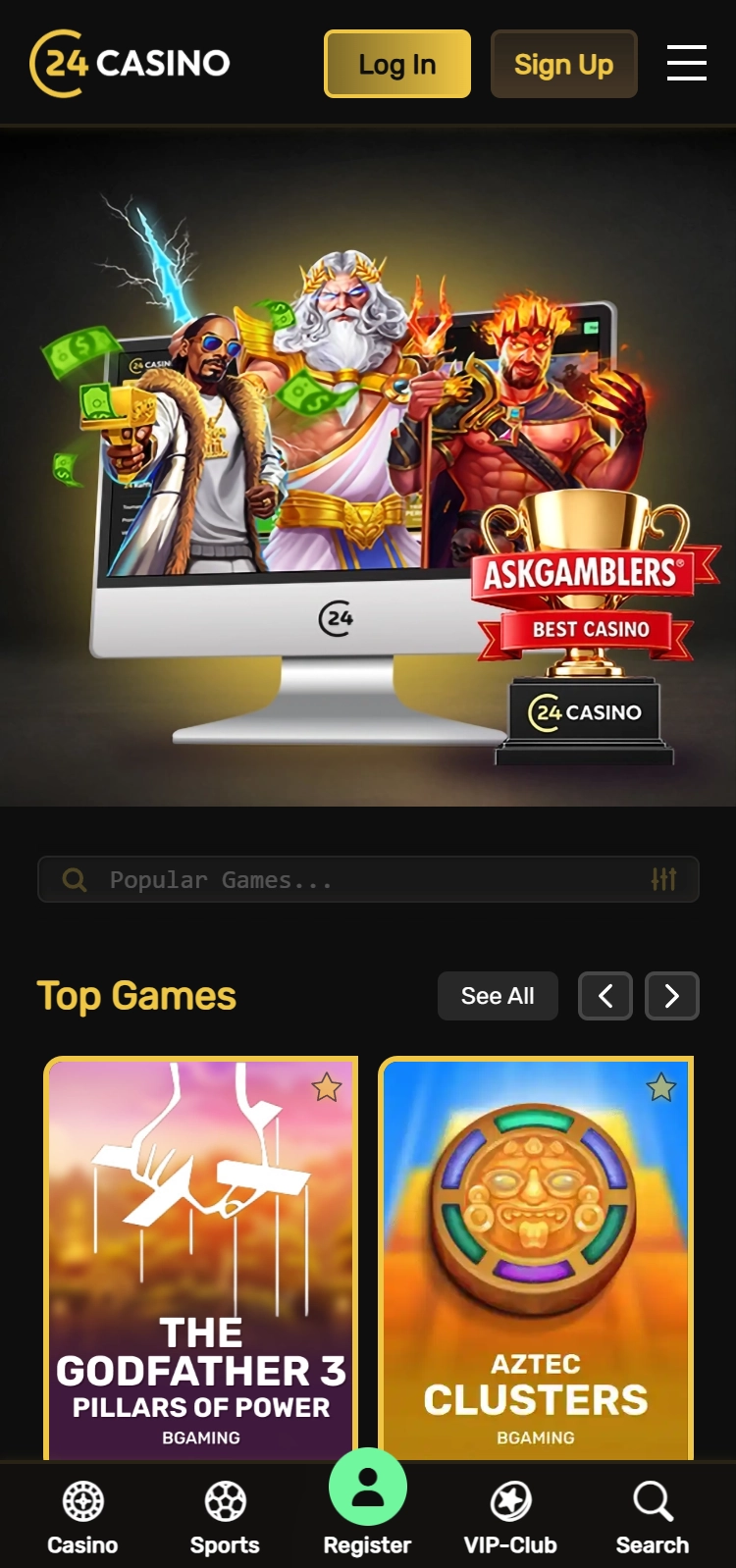 24Casino Smartphone App Preview